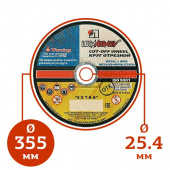 Круг отрезной по металлу Луга (355x25.4 мм) в компании ГенПрокат