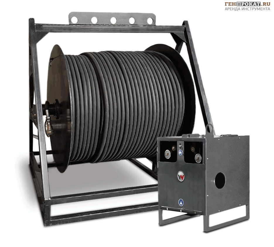 Насосная станция Wacker Neuson, барабан с двумя дополнительными контурами (2х350 м)