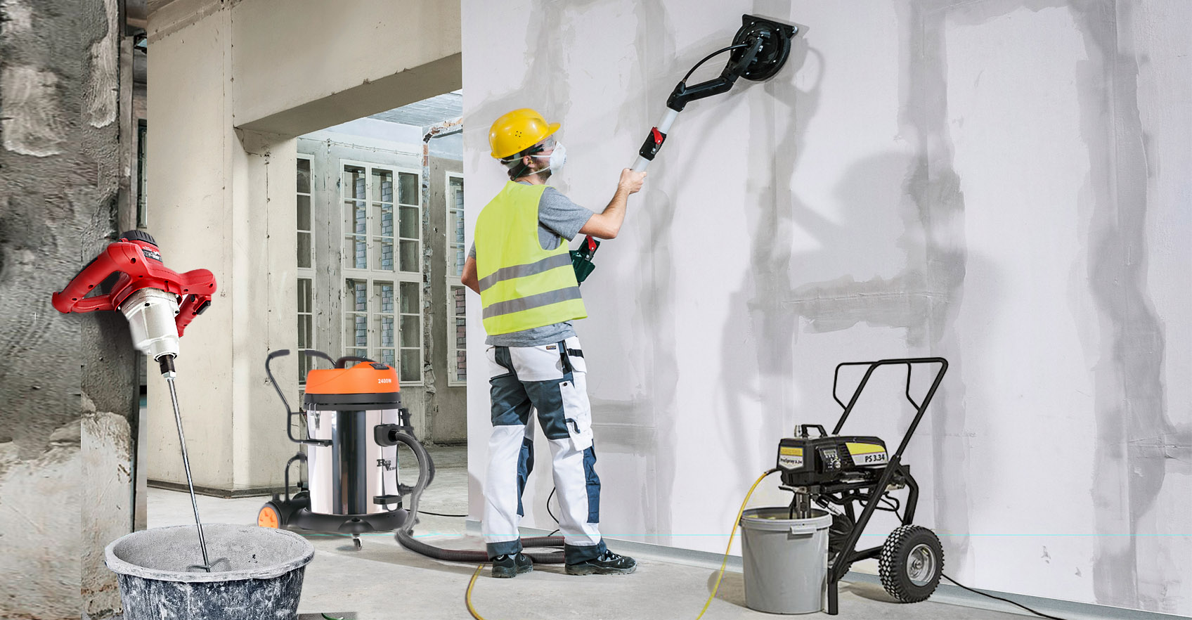 Выравнивание и покраска стен в коммерческих помещениях Выравнивание и покраска стен в коммерческих помещениях