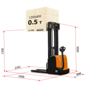 Аренда штабелера самоподъемного электрического (1,3 м / 0,5 т) в компании ГенПрокат