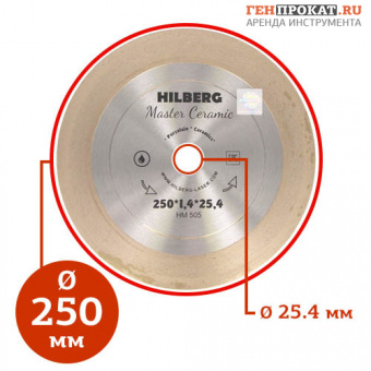 Алмазный диск ∅250 мм сплошной ультратонкий в компании ГенПрокат